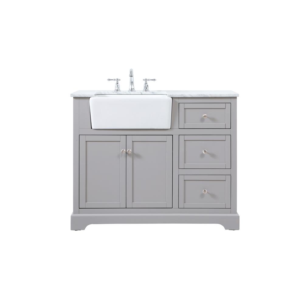 42 inch Single bathroom vanity in grey. Picture 1