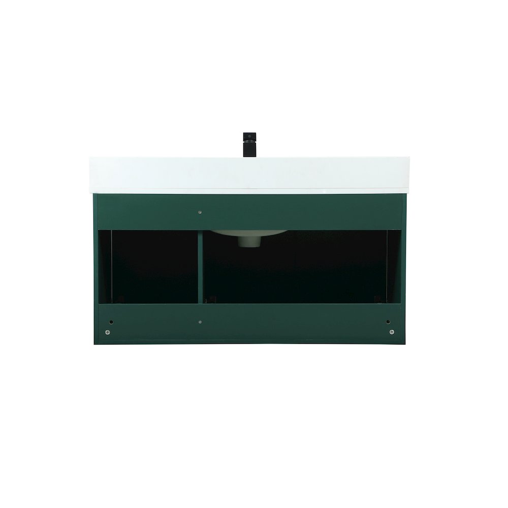 40 Inch Single Bathroom Vanity In Green With Backsplash. Picture 16
