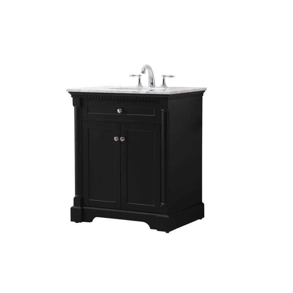 30 inch Single bathroom vanity set in black. Picture 7