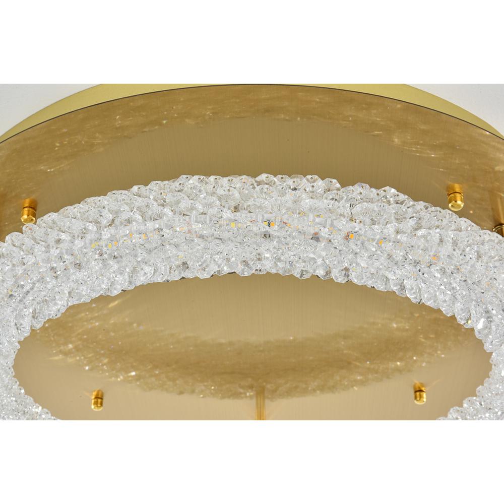 Bowen 22 inch Adjustable LED Flush Mount in Satin Gold. Picture 5