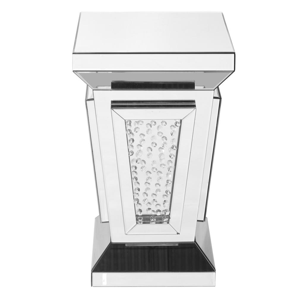 15 inch Crystal End Table In Clear Mirror Finish. Picture 1