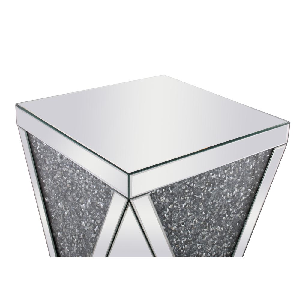 18.5 inch Crystal End Table Silver Royal Cut Crystal. Picture 4