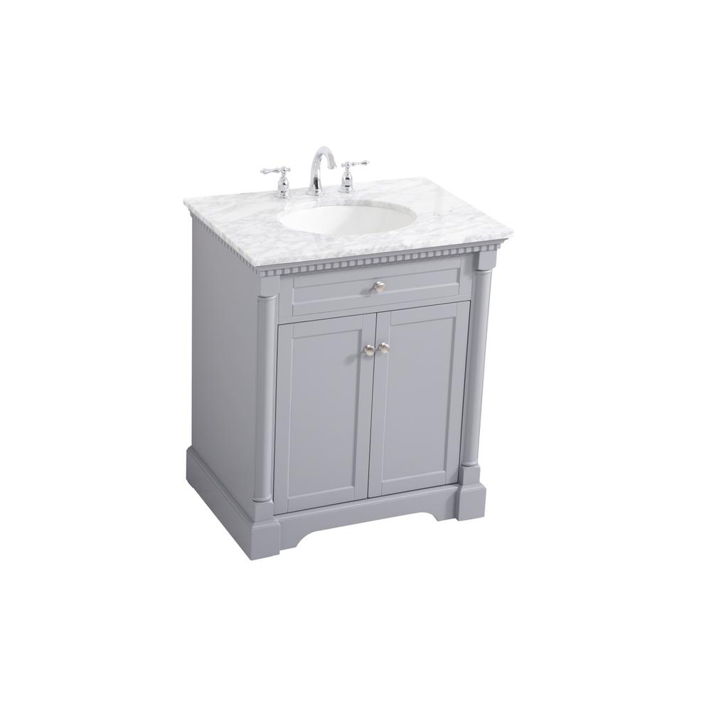 30 inch Single bathroom vanity in  Grey. Picture 8