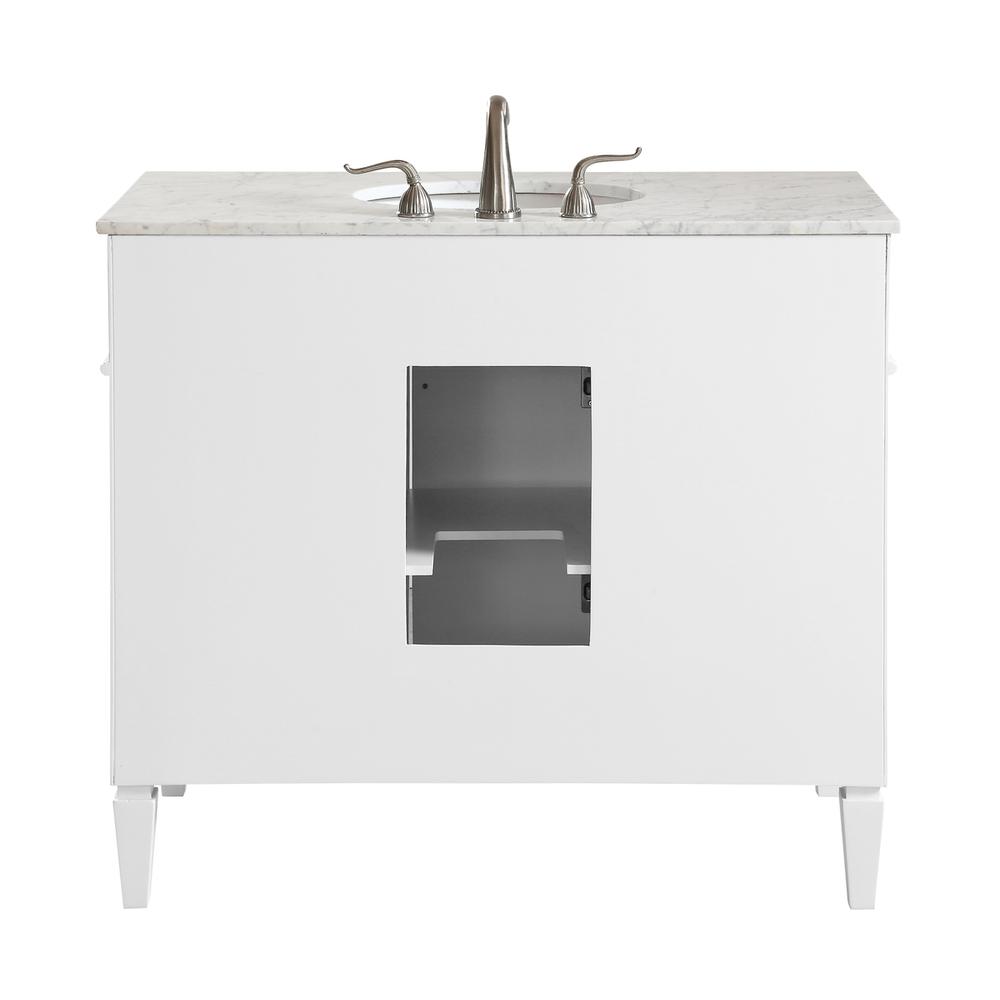40 In. Single Bathroom Vanity Set In White. Picture 8
