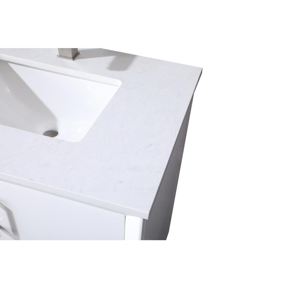 30 Inch SIngle Bathroom Vanity In White. Picture 11