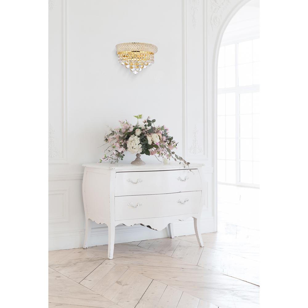 Primo 2 light Gold Wall Sconce Clear Royal Cut Crystal. Picture 7