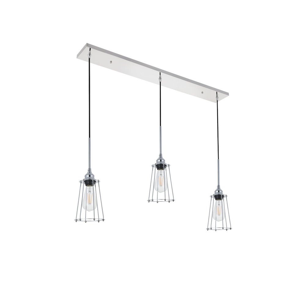 Auspice 3 Light Chrome Pendant. Picture 8