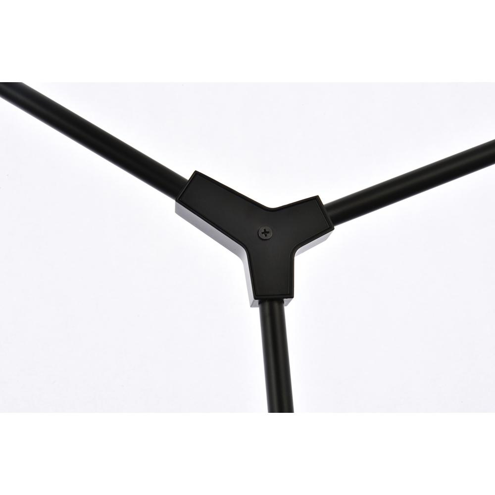 Zayne 6 Light Pendant in Black. Picture 5