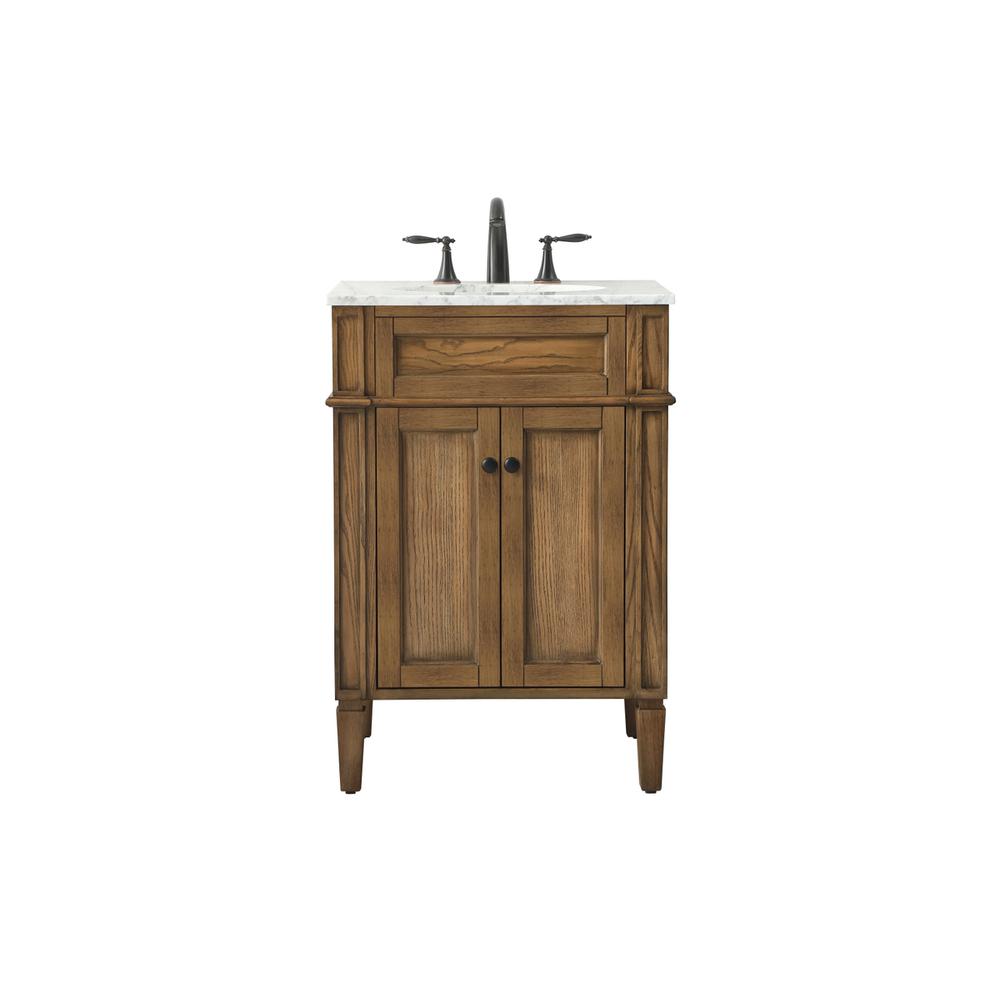 24 inch Single bathroom vanity in driftwood. Picture 1