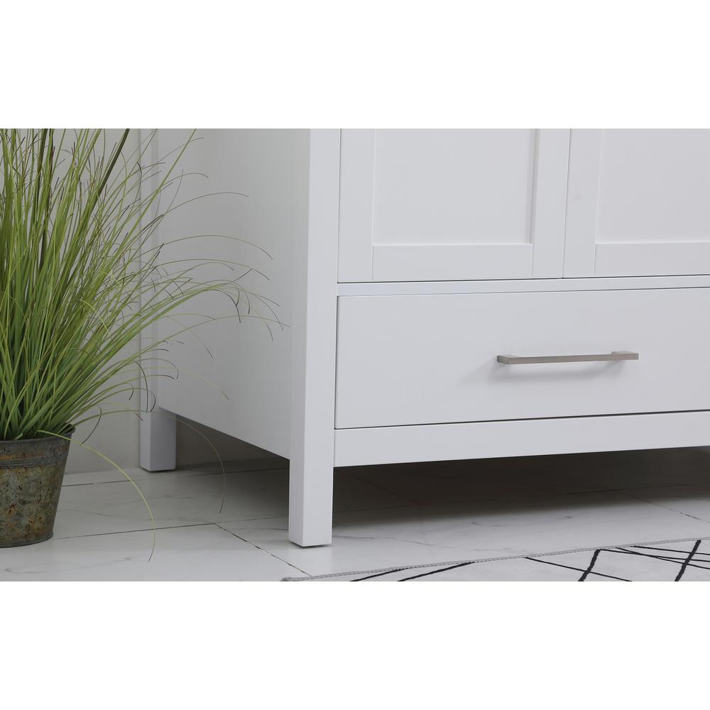 42 inch Single Bathroom Vanity in White with Backsplash. Picture 6