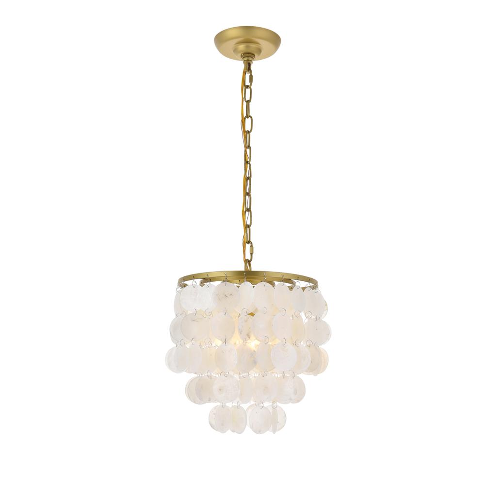 Selene 1 light Brass Pendant. Picture 1