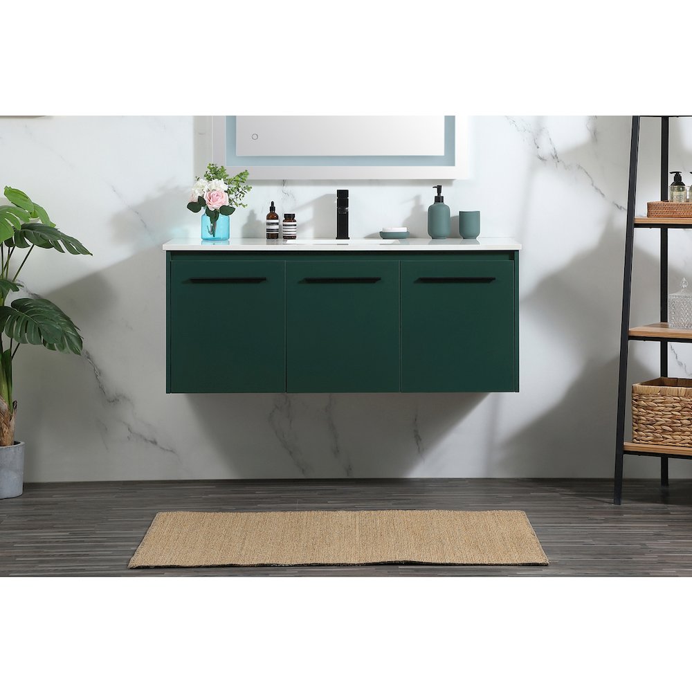 48 Inch Single Bathroom Vanity In Green. Picture 2