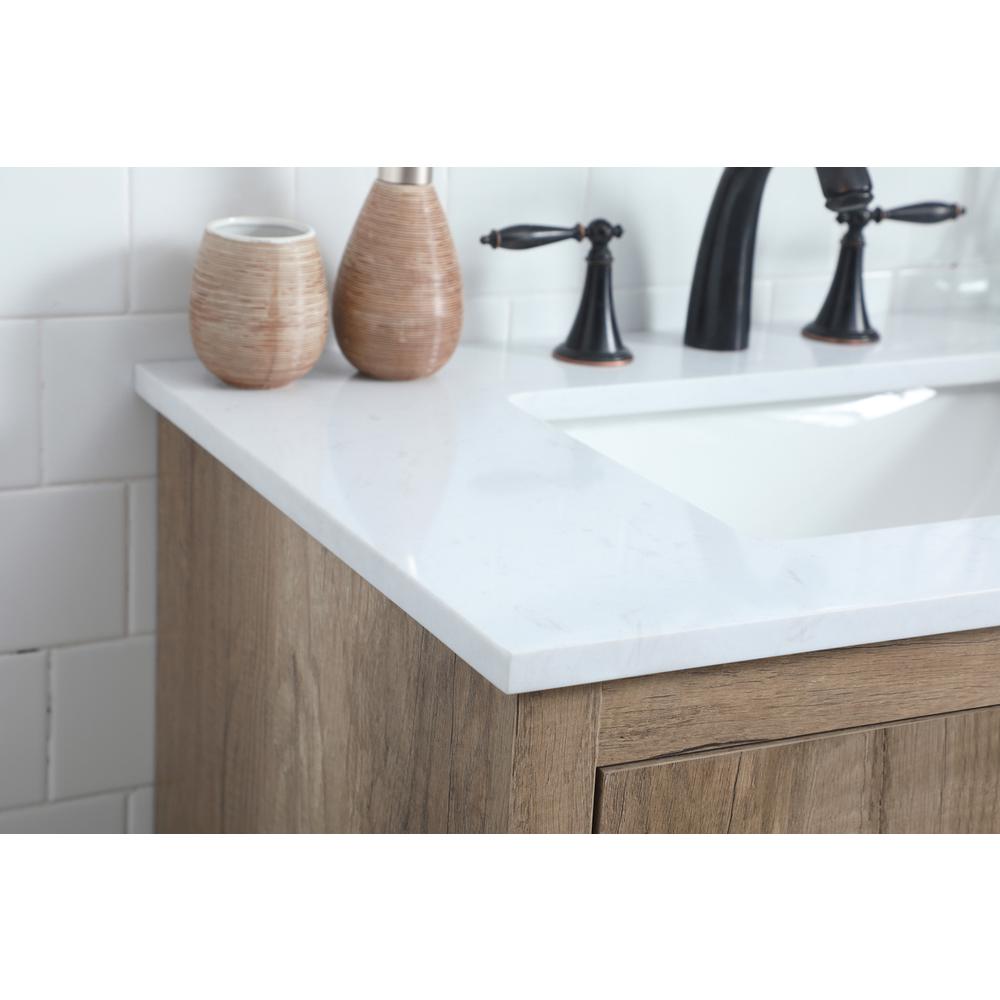30 Inch SIngle Bathroom Vanity In Natural Oak. Picture 5