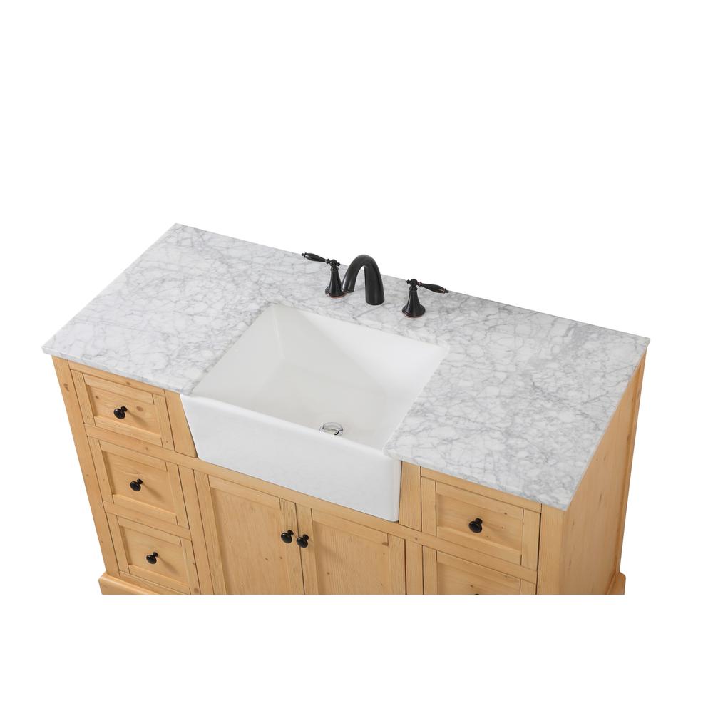 48 inch Single bathroom vanity in natural wood. Picture 10