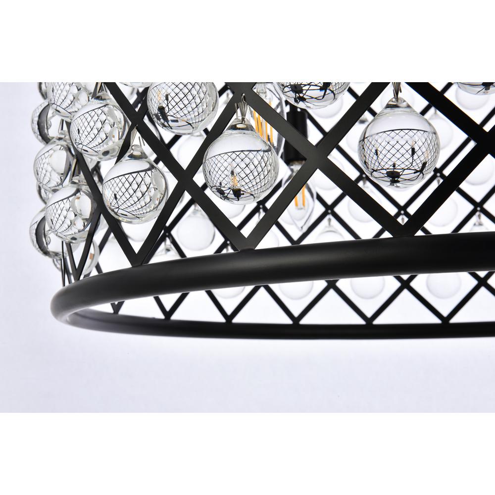Madison 8 light Matte Black Chandelier Clear Royal Cut Crystal. Picture 3