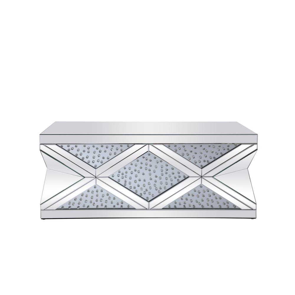 47.5 inch Rectangle Crystal Coffee Table Clear Royal Cut Crystal. Picture 1