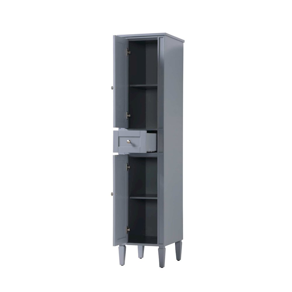 16 inch Bath Storage Cabinet in Grey. Picture 2