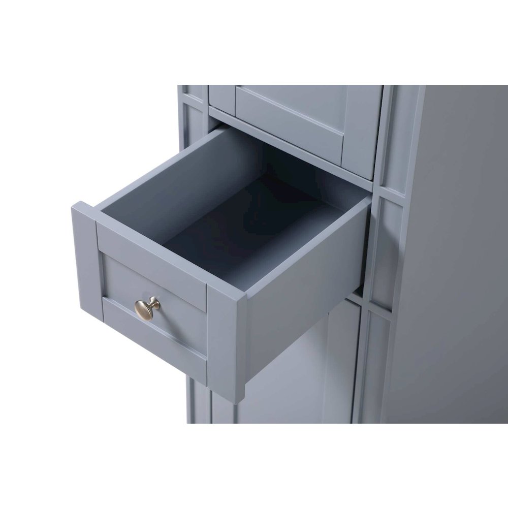 16 inch Bath Storage Cabinet in Grey. Picture 4