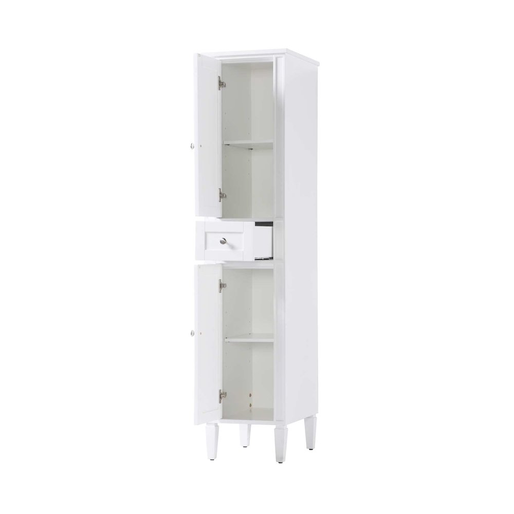 16 inch Bath Storage Cabinet in White. Picture 2