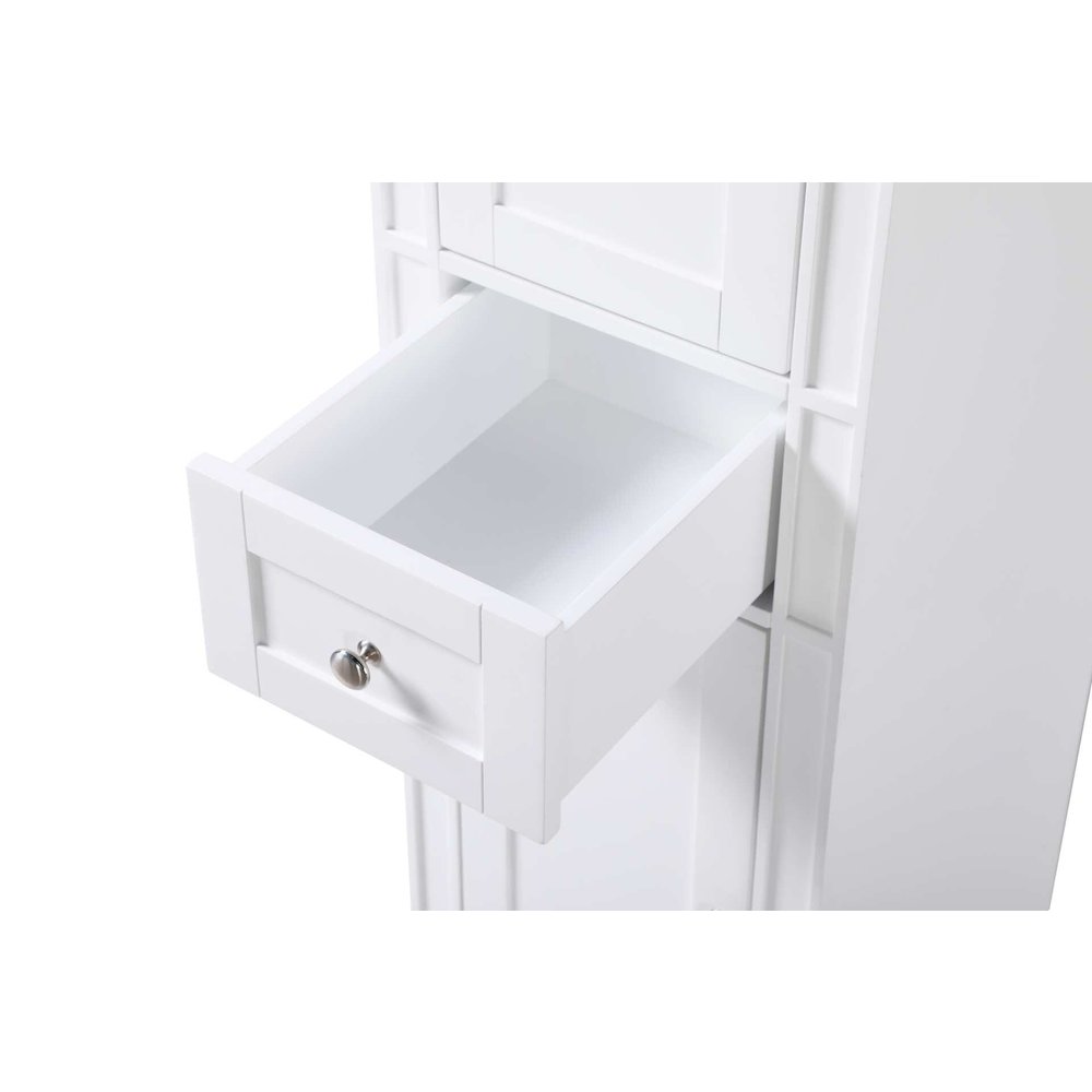16 inch Bath Storage Cabinet in White. Picture 4