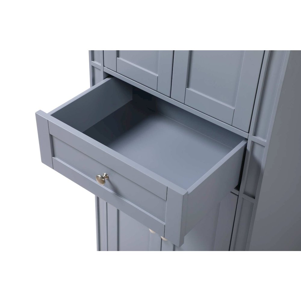 24 inch Bath Storage Cabinet in Grey. Picture 4