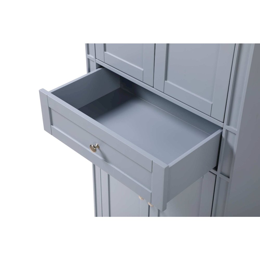 28 inch Bath Storage Cabinet in Grey. Picture 4