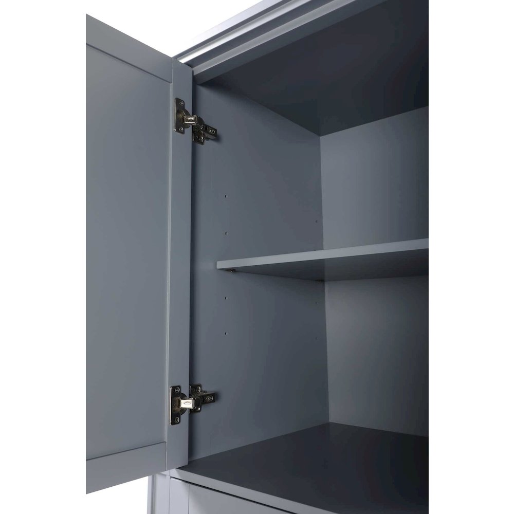 28 inch Bath Storage Cabinet in Grey. Picture 5