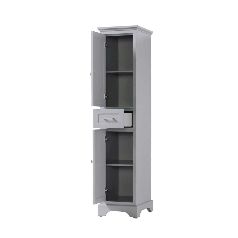 16 inch Bath Storage Cabinet in Grey. Picture 2