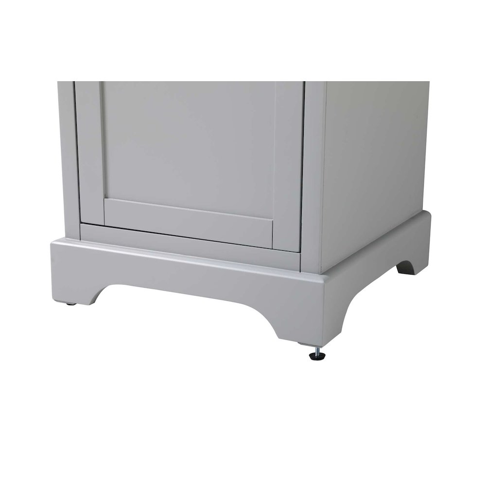 20 inch Bath Storage Cabinet in Grey. Picture 6