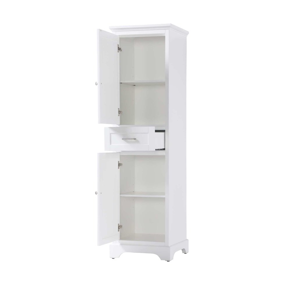 20 inch Bath Storage Cabinet in White. Picture 2