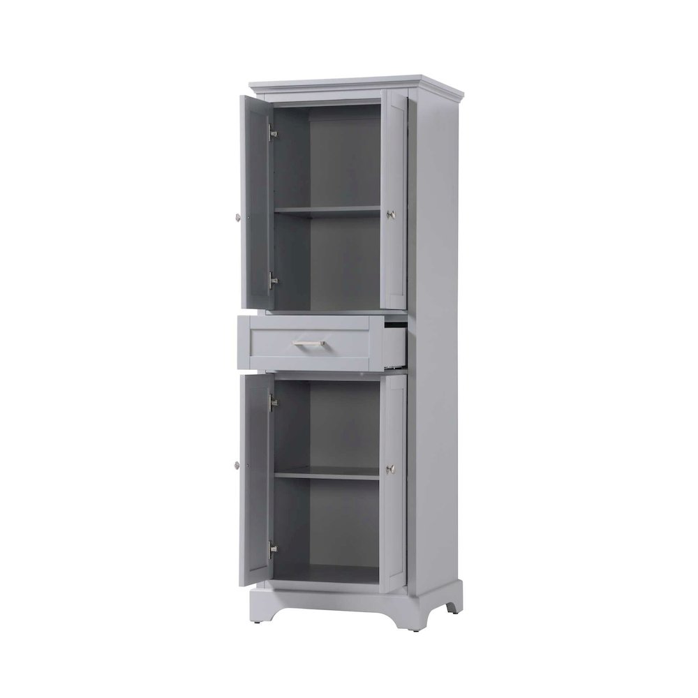24 inch Bath Storage Cabinet in Grey. Picture 2