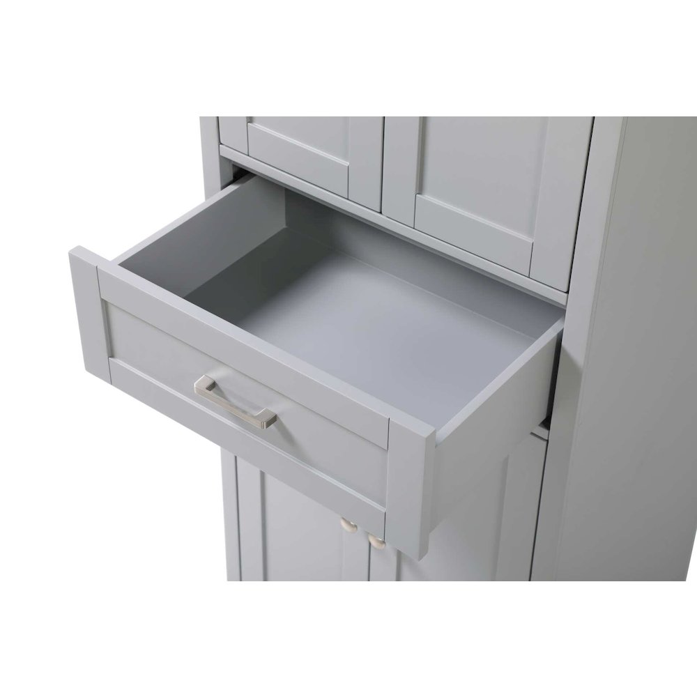 24 inch Bath Storage Cabinet in Grey. Picture 4