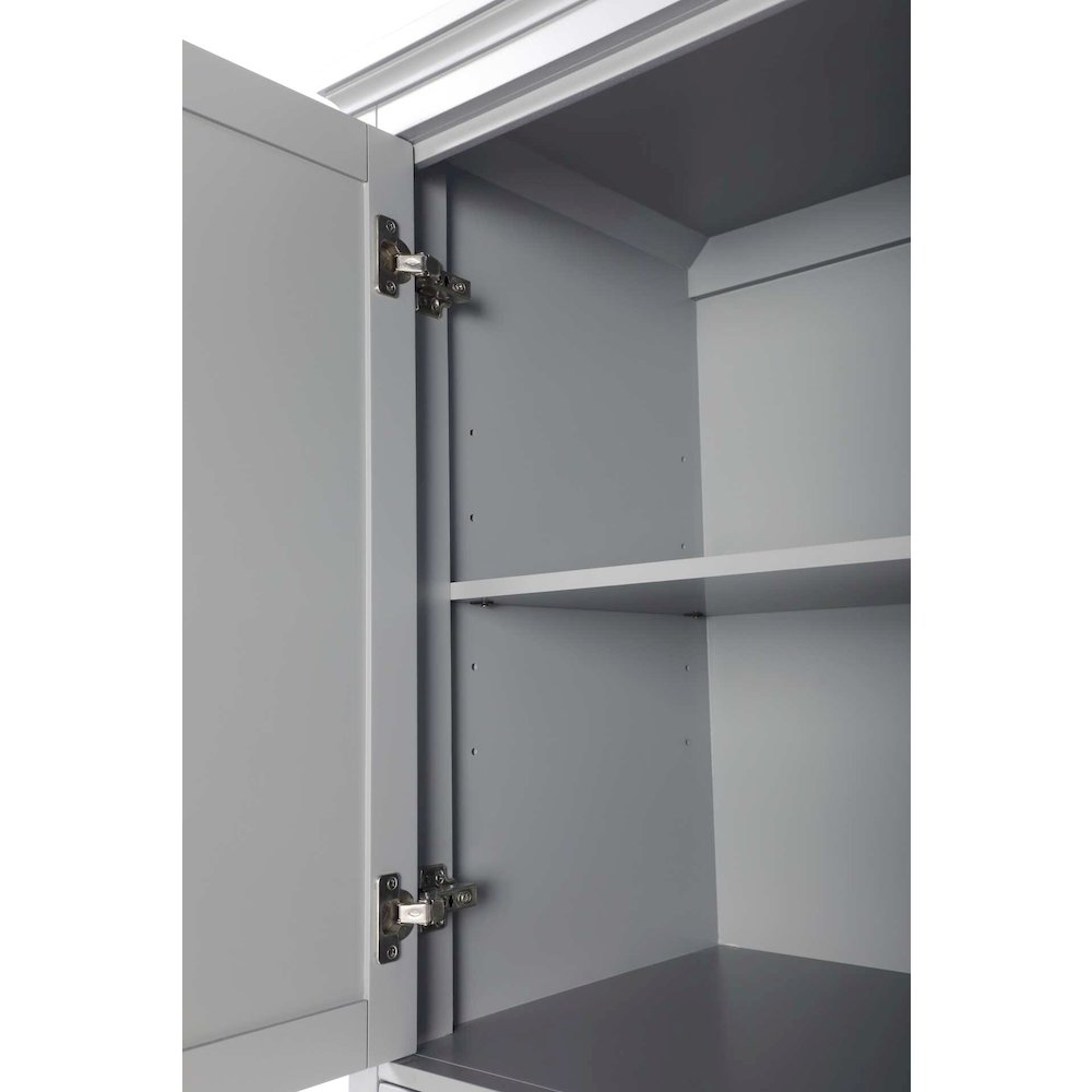 28 inch Bath Storage Cabinet in Grey. Picture 5