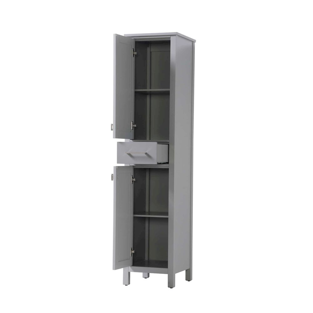 16 inch Bath Storage Cabinet in Grey. Picture 2