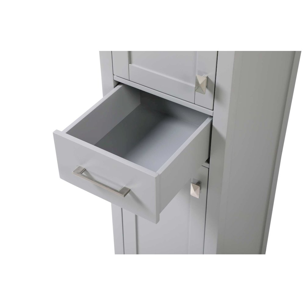 16 inch Bath Storage Cabinet in Grey. Picture 4