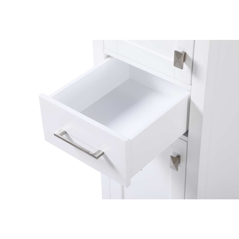 16 inch Bath Storage Cabinet in White. Picture 4