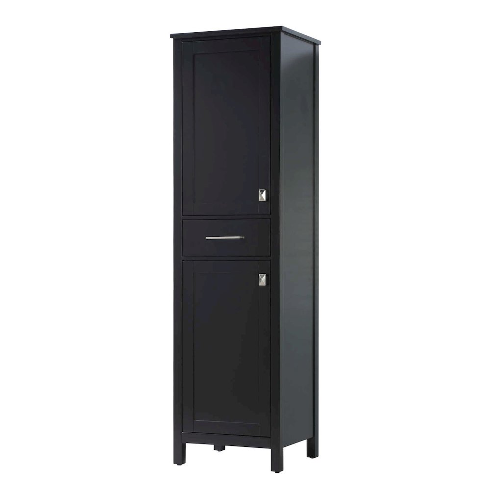 20 inch Bath Storage Cabinet in Black. Picture 1