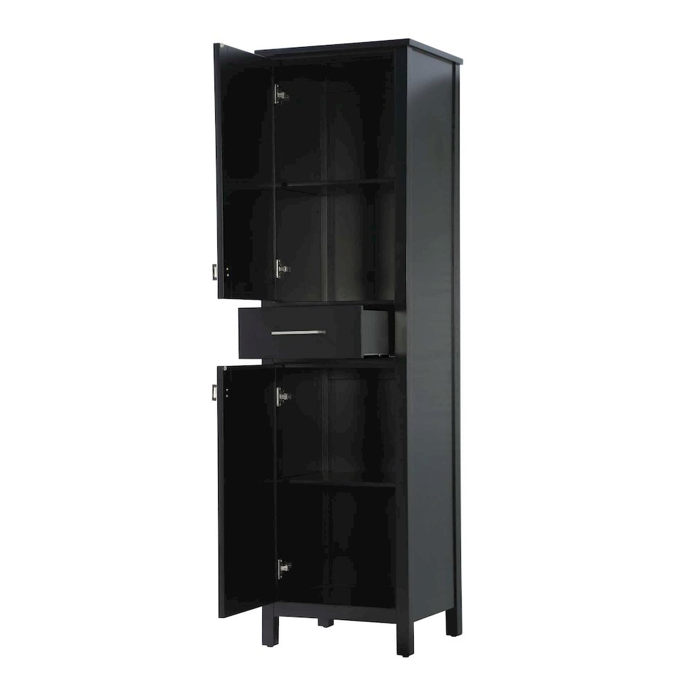 20 inch Bath Storage Cabinet in Black. Picture 2