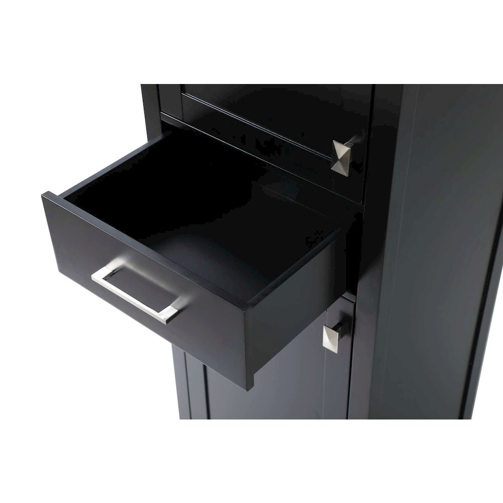 20 inch Bath Storage Cabinet in Black. Picture 4
