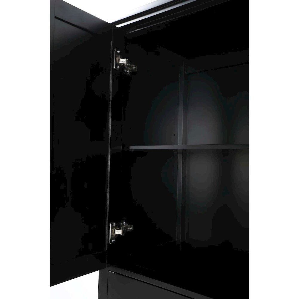 20 inch Bath Storage Cabinet in Black. Picture 5