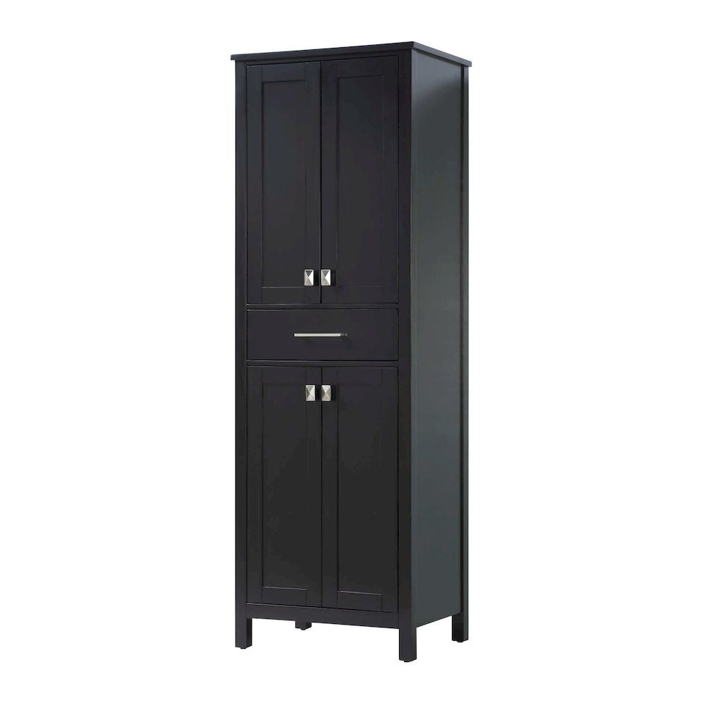 24 inch Bath Storage Cabinet in Black. Picture 1