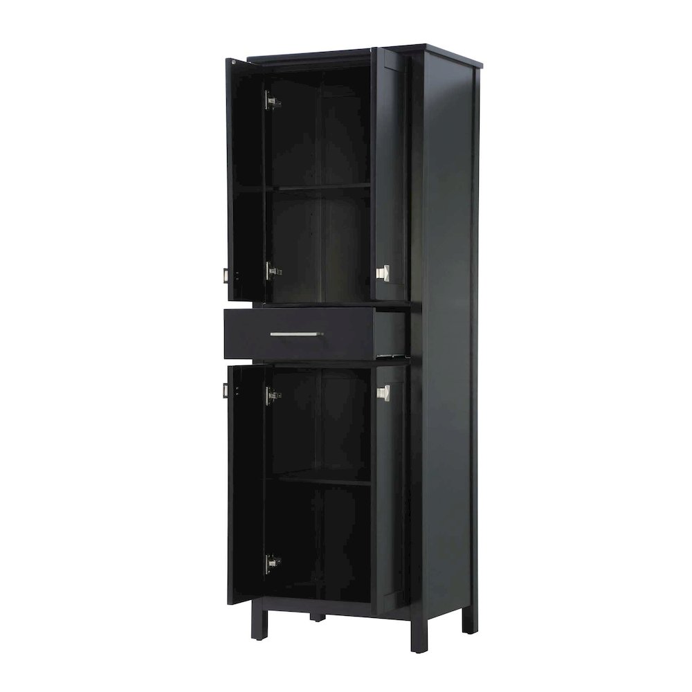 24 inch Bath Storage Cabinet in Black. Picture 2