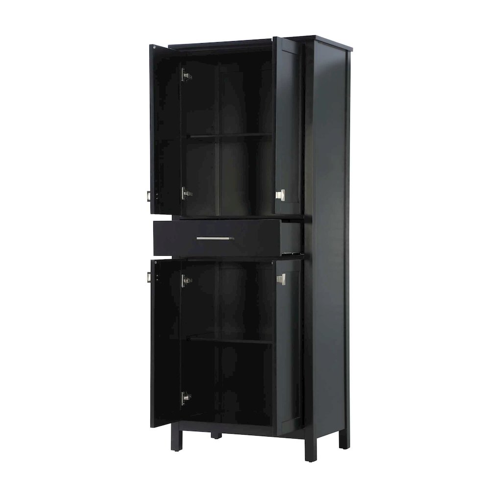 28 inch Bath Storage Cabinet in Black. Picture 2
