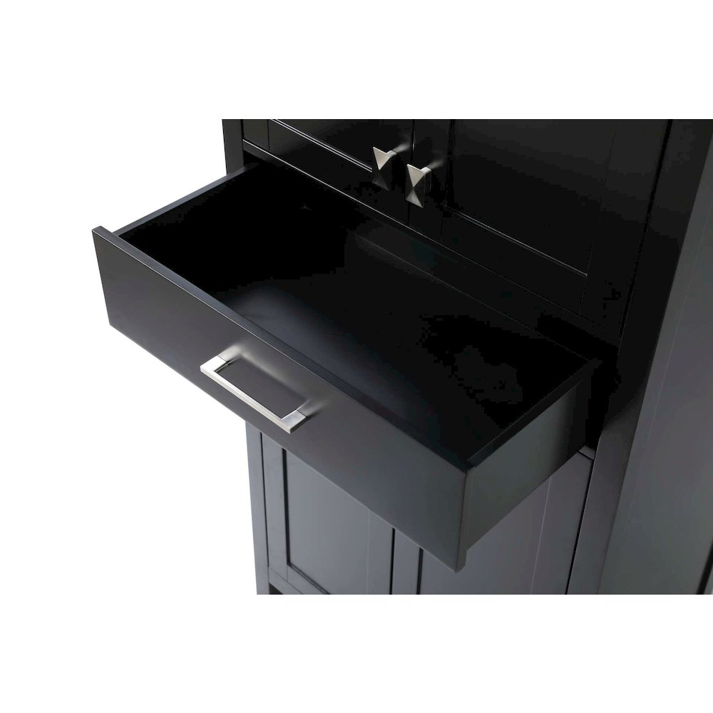 28 inch Bath Storage Cabinet in Black. Picture 4