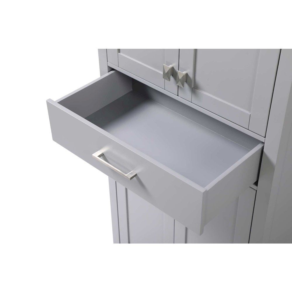 28 inch Bath Storage Cabinet in Grey. Picture 4