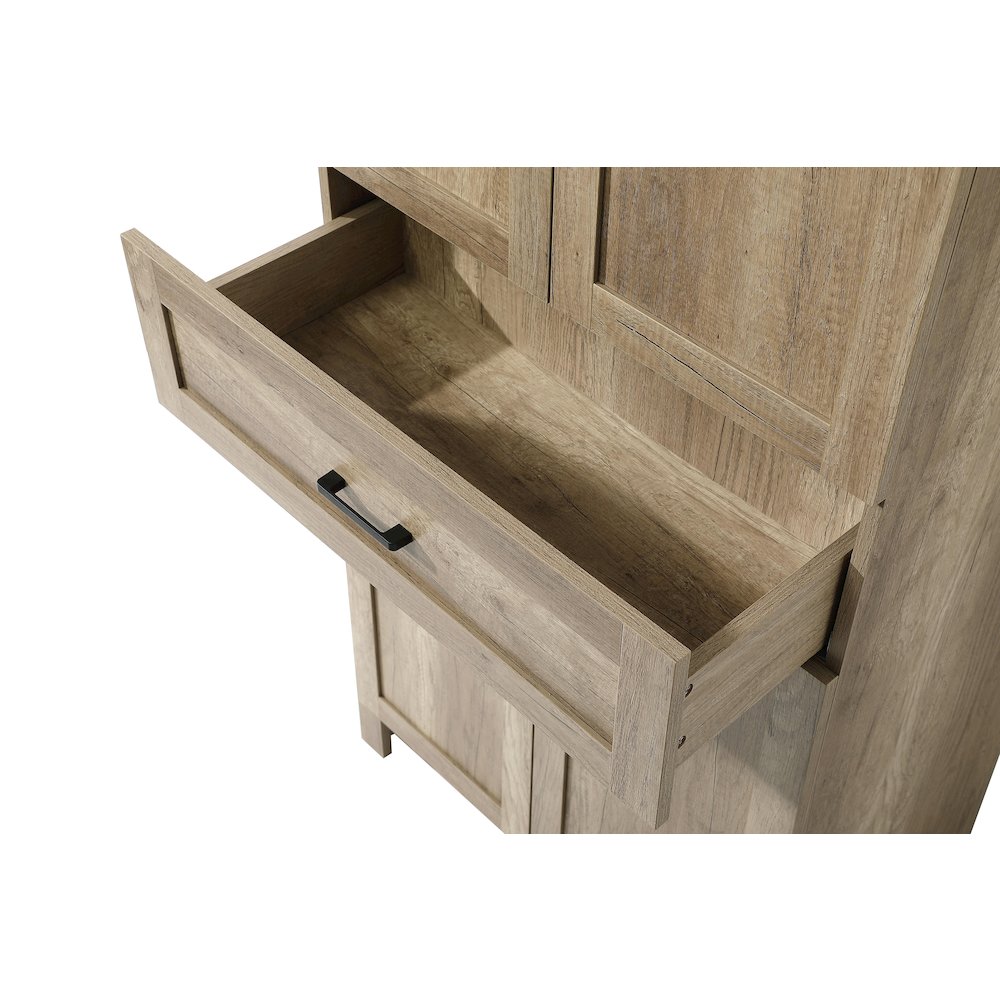 28 Inch Bath Storage Cabinet  in Natural Oak. Picture 5