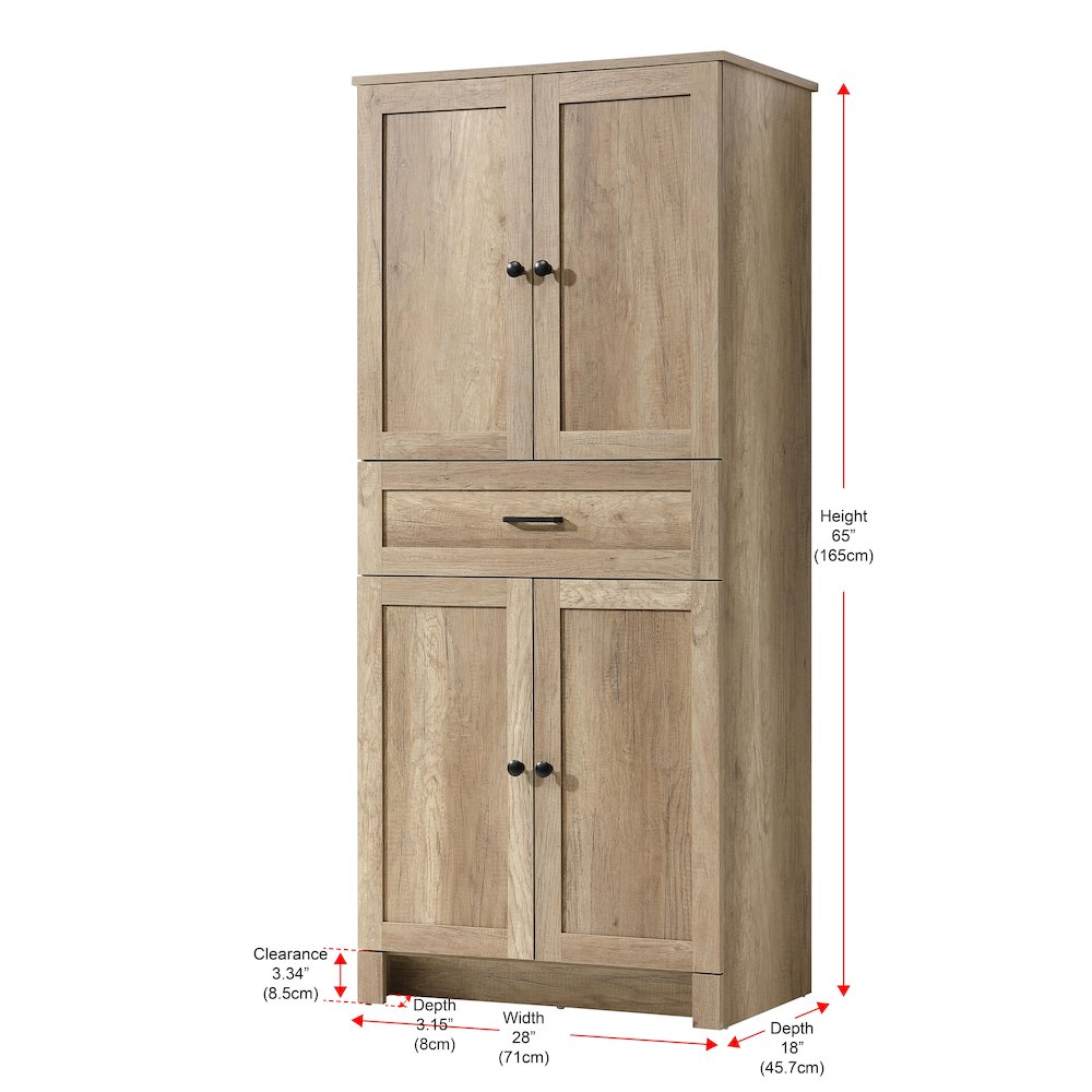28 Inch Bath Storage Cabinet  in Natural Oak. Picture 8