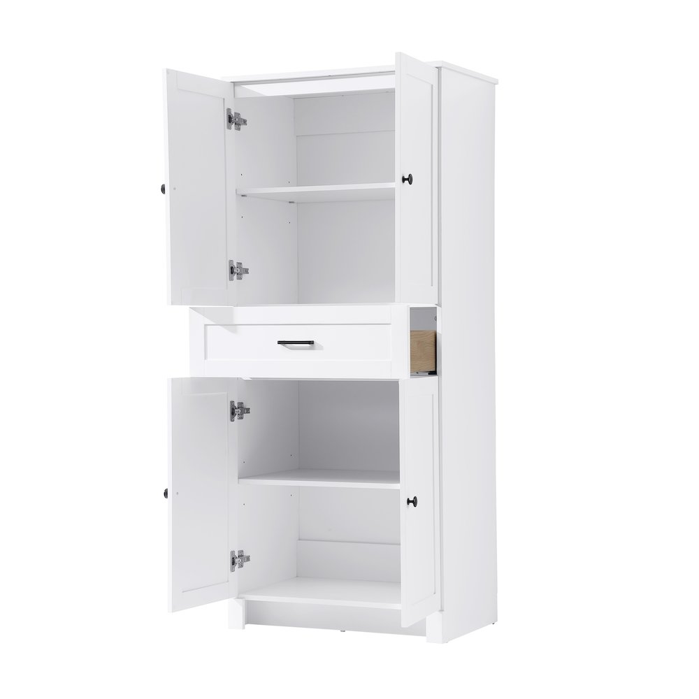 28 Inch Bath Storage Cabinet  in White. Picture 2