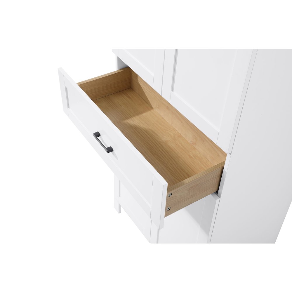28 Inch Bath Storage Cabinet  in White. Picture 5
