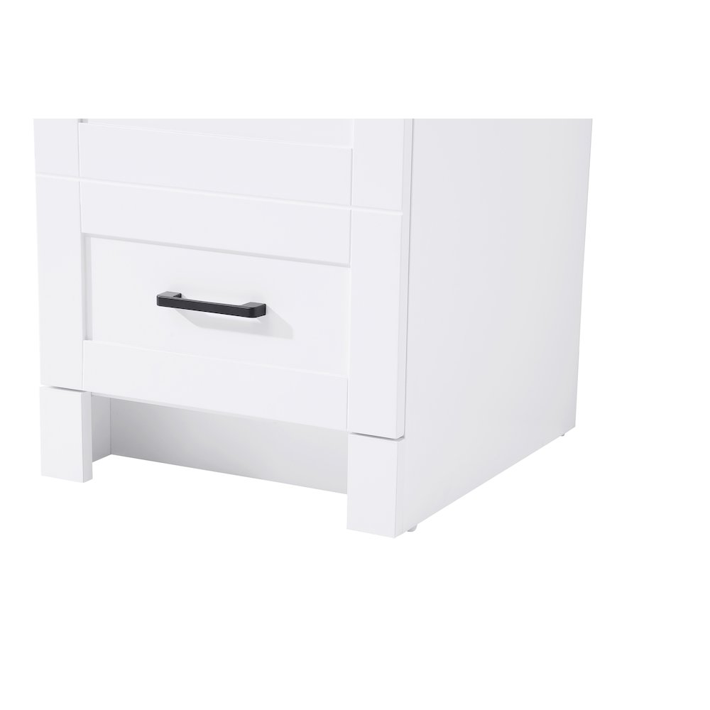 16 Inch Bath Storage Glass Cabinet  in White. Picture 5